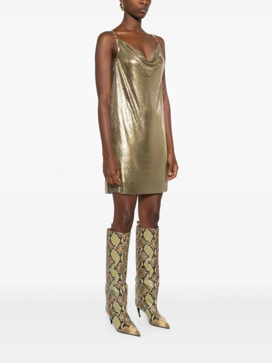  베르사체 숏 원피스 1016119 1A14829 Gold - VERSACE