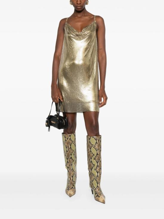  베르사체 숏 원피스 1016119 1A14829 Gold - VERSACE