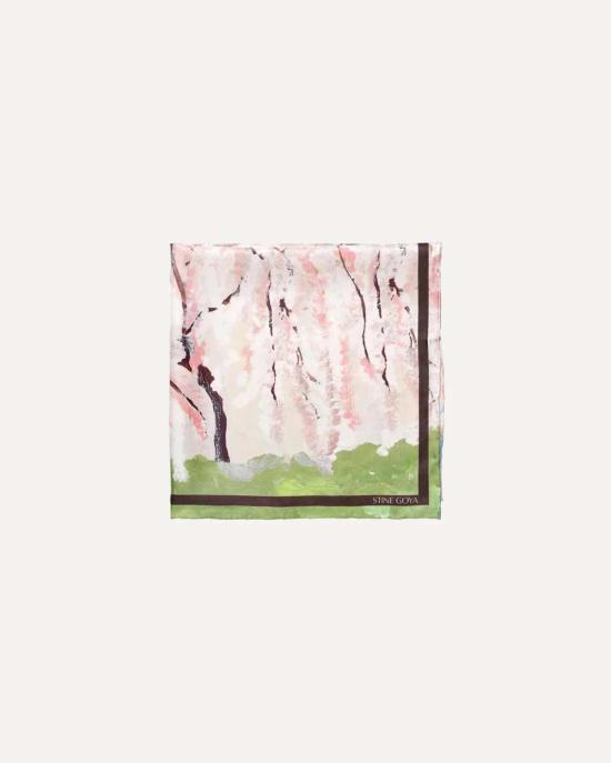 스티네 고야 머플러/스카프 스틴 고야 실크 스카프 벚꽃 핑크 - STINE GOYA