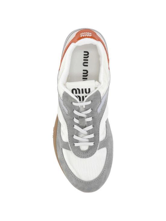 26SS 미우미우 짐나지움 테크니컬 소재 및 스웨이드 스니커즈 5E428E71L F A005F0MIW - MIU MIU