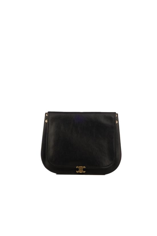 26FW 셀린느 소프트 트리옹프 베사체 서플 샤이니 램스킨 백 123632T88 38NO BLACK