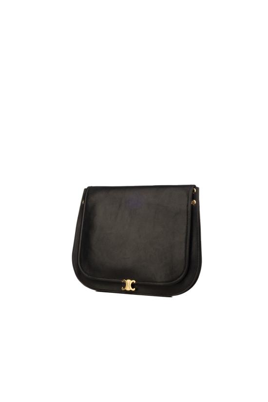 26FW 셀린느 소프트 트리옹프 베사체 서플 샤이니 램스킨 백 123632T88 38NO BLACK - CELINE