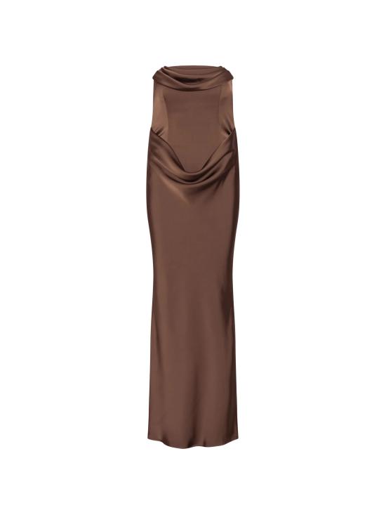26FW 로테이트 롱 원피스 116336 2910 Marrone
