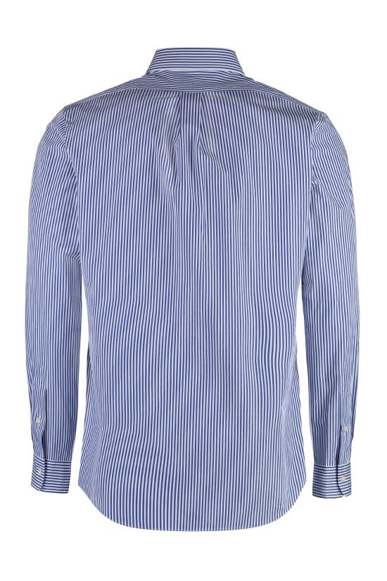  폴로 랄프로렌 커스텀 핏 코튼 포플린 포니 로고 셔츠 710928255 008 blue - POLO RALPH LAUREN