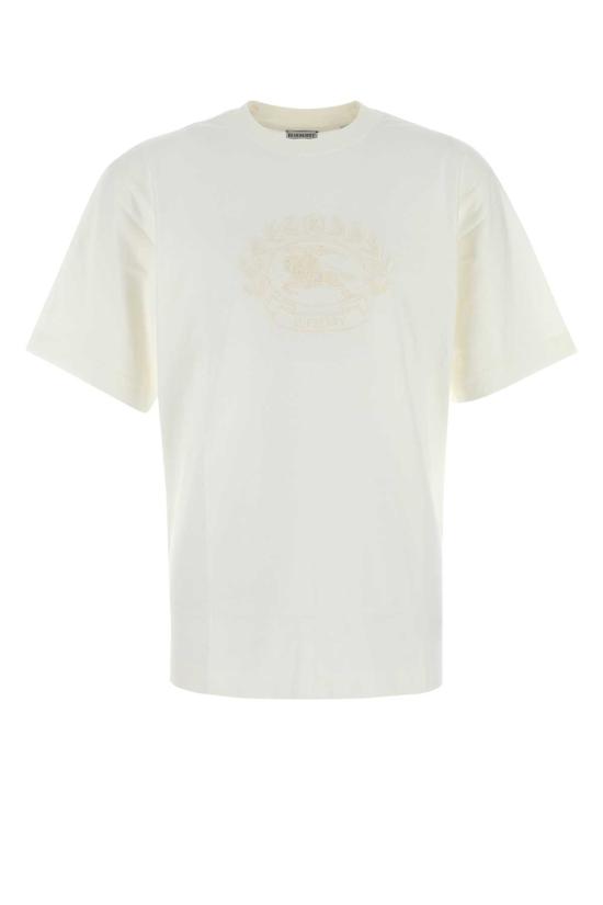 25SS 버버리 프로섬 자수 로고 코튼 티셔츠 8095105 B8764 White