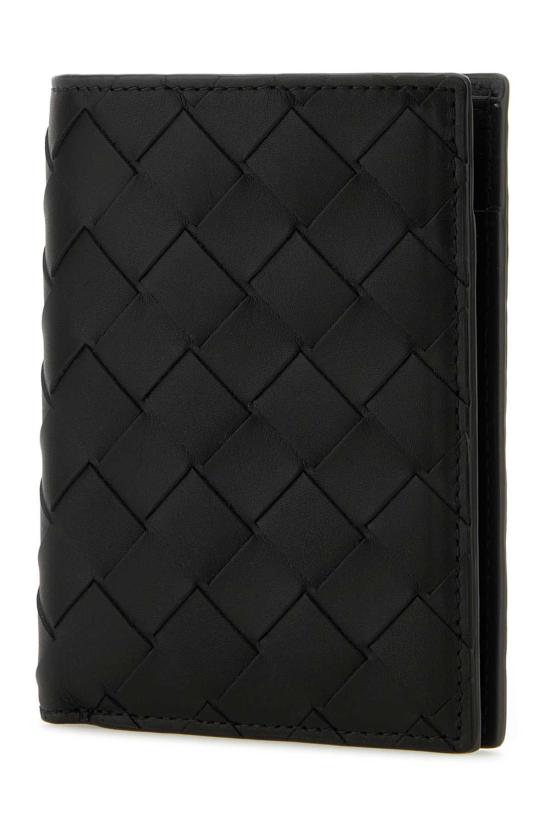 26FW 보테가베네타 인트레치아토 플랩 지갑 742143VCPQ4 8803 Black - BOTTEGA VENETA