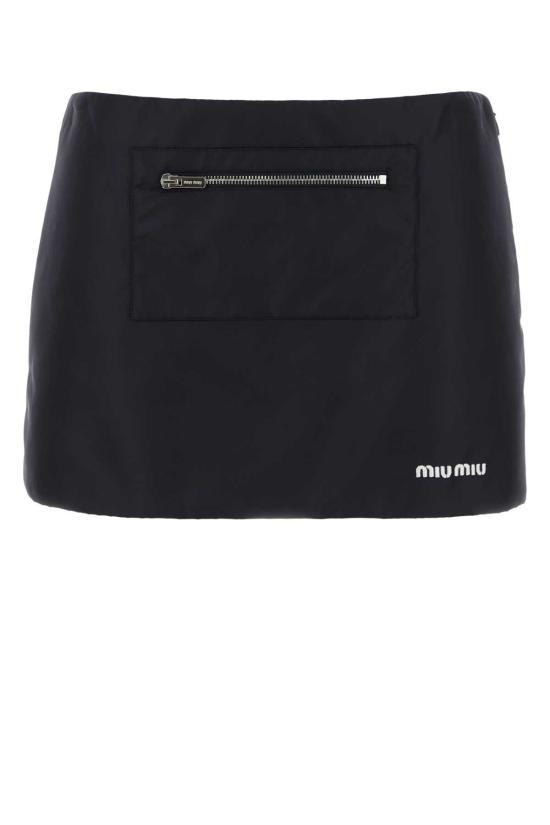 26SS 미우미우 테크니컬 가자르 및 플리스 스커트 MG2583SOOO181A F0008 Blue