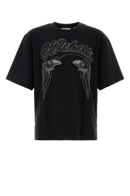26SS 오프화이트 반팔 티셔츠 OMAA120Z26JER0 0600 Black