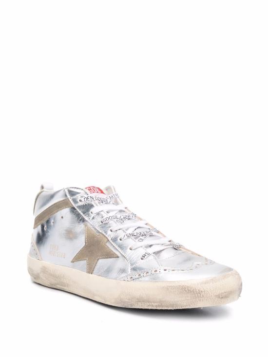 26FW 골든구스 미드 스타 스니커즈 GWF00122 F00279470216 Bianco - GOLDEN GOOSE