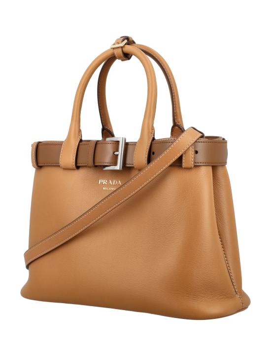 26SS 프라다 버클 미디엄 스웨이드 핸드백 1BA434VOBO2CY9 F03BH Marrone - PRADA