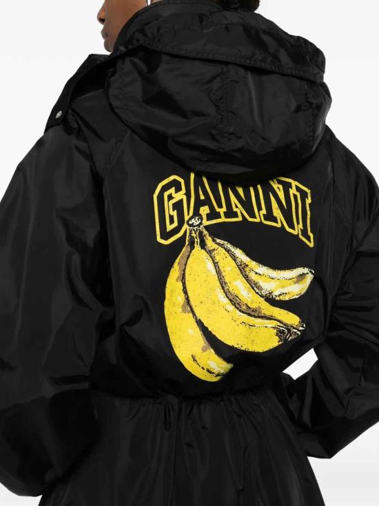 26SS 가니 나일론 파카 코트 A1010080099 Black - GANNI