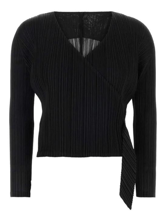 26SS 플리츠플리즈 긴팔 티셔츠 PP66JO47215 Black