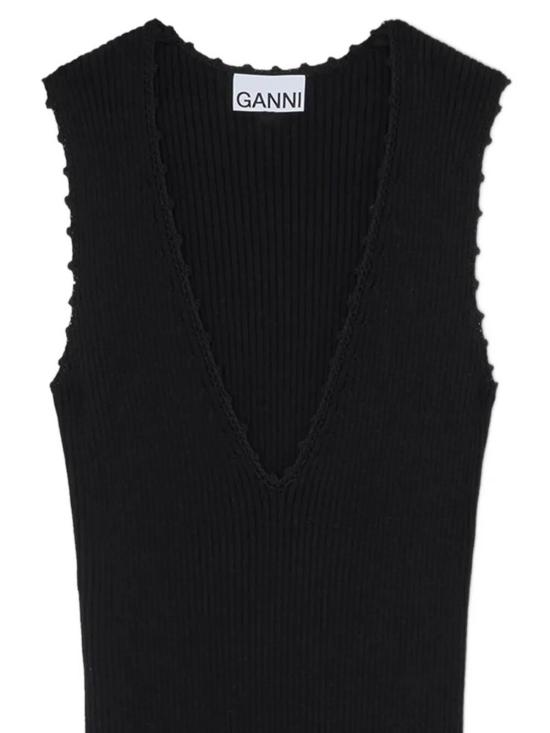 26SS 가니 롱 원피스 A1030474099 Black - GANNI