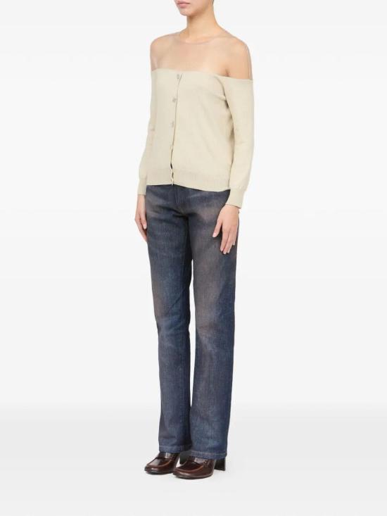 26SS MM6 메종마르지엘라 가디건 S62HP0043M13273729 White - MM6 MAISON MARGIELA