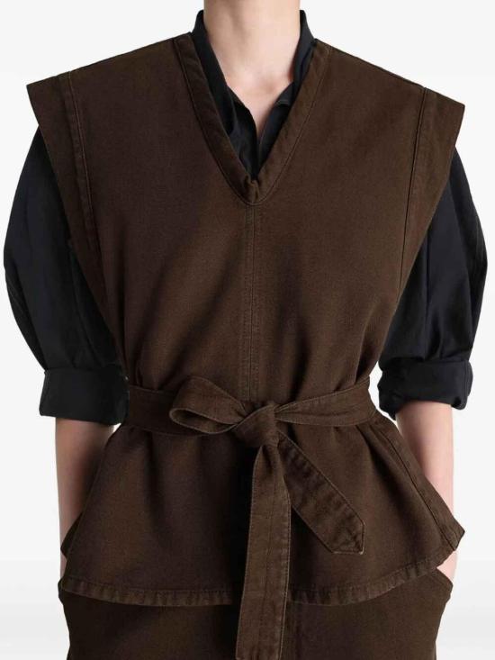 26SS 르메르 민소매 티셔츠 OT0011LD1067BR423 Brown - LEMAIRE