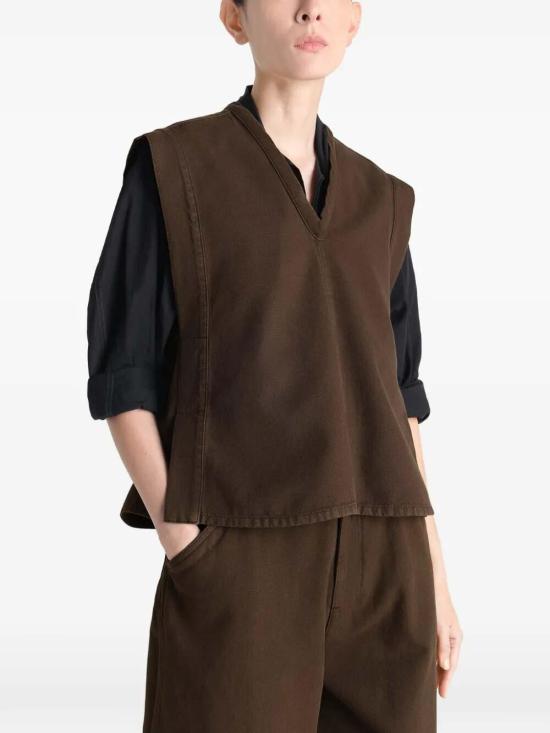 26SS 르메르 민소매 티셔츠 OT0011LD1067BR423 Brown - LEMAIRE