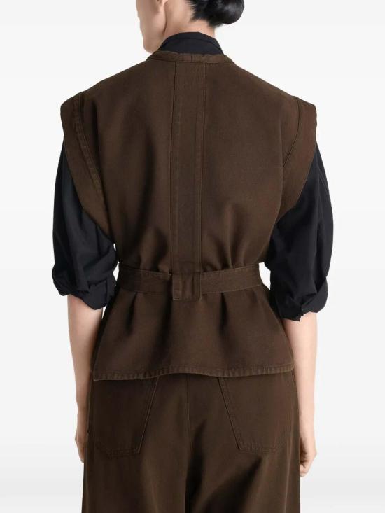 26SS 르메르 민소매 티셔츠 OT0011LD1067BR423 Brown - LEMAIRE