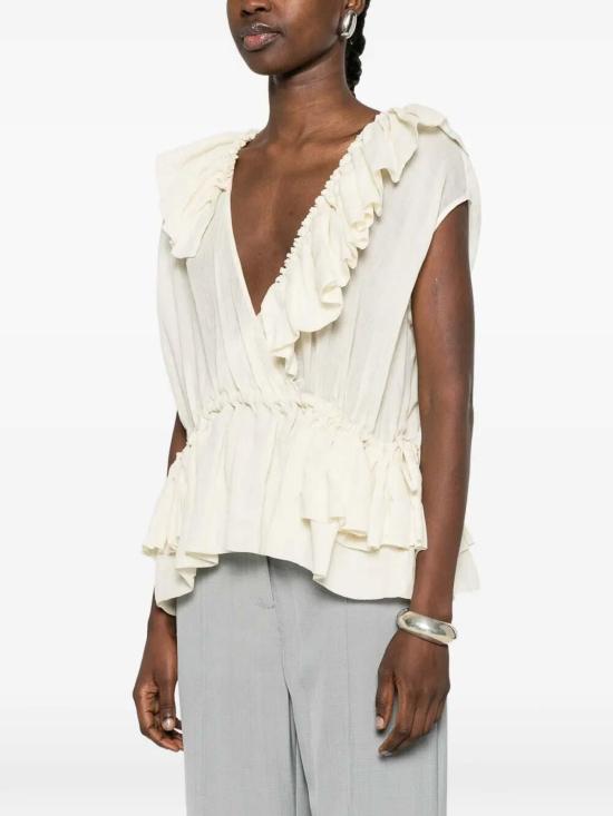 26SS 드리스 반 노튼 민소매 티셔츠 107103112006 Cream - DRIES VAN NOTEN