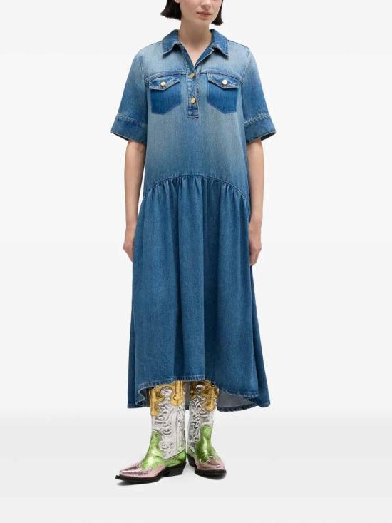 26SS 가니 라이트 워시드 데님 드레스 A1030154091 Medium Wash - GANNI