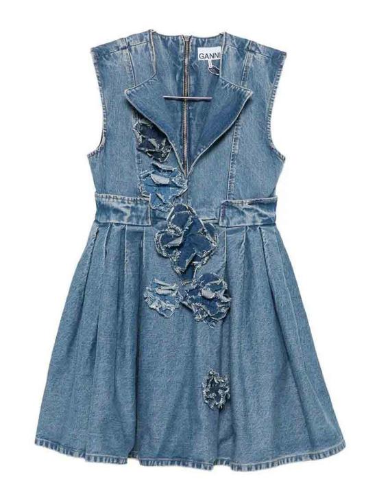 26SS 가니 데님 원피스 A1030455566 Blue