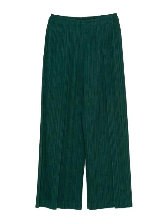 26SS 플리츠플리즈 스트레이트 팬츠 PP66JF26367 Green