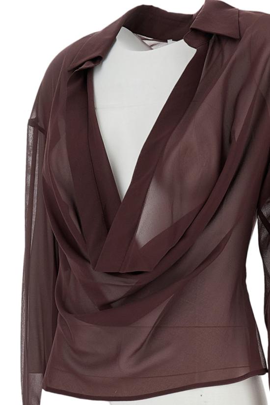 26SS 안다마네 블라우스 T190953BTNS038375 Brown - ANDAMANE