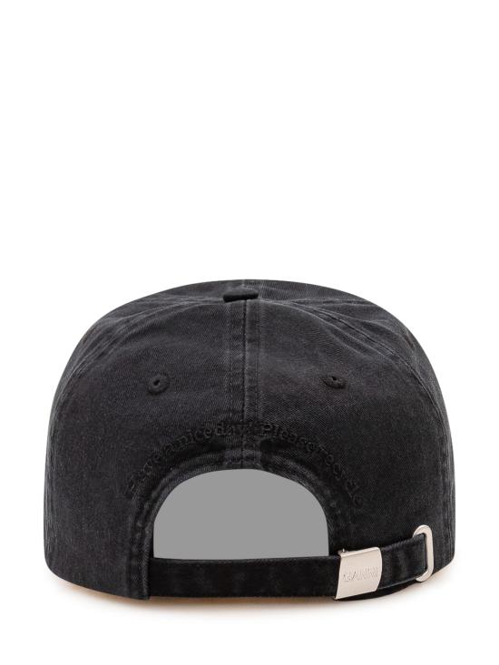 26FW 가니 로고 캔버스 볼캡 A6900 099 BLACK - GANNI
