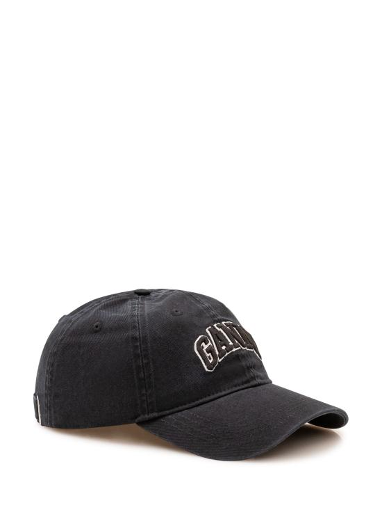 26FW 가니 로고 캔버스 볼캡 A6900 099 BLACK - GANNI