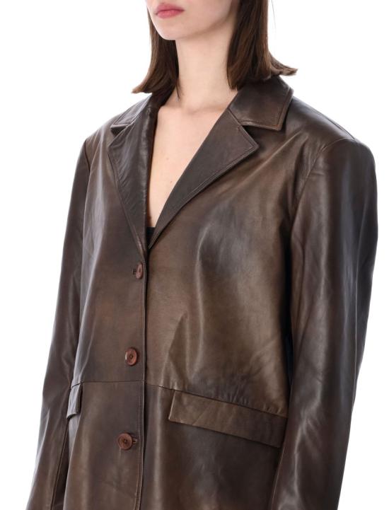 26SS 로테이트 가죽 자켓 11603120372037 Brown - ROTATE