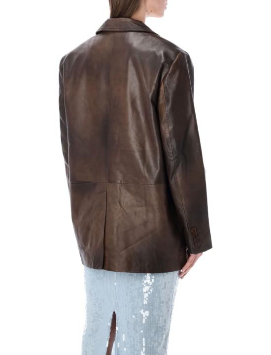 26SS 로테이트 가죽 자켓 11603120372037 Brown - ROTATE