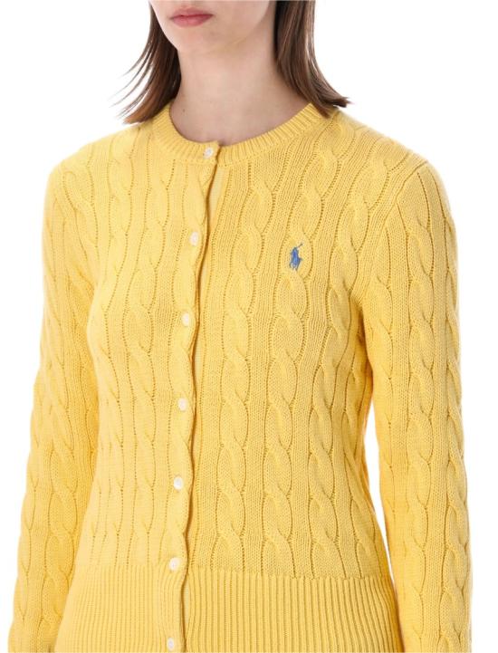 26SS 폴로 랄프로렌 폴로 자수 케이블 니트 가디건 211971868507 Yellow - POLO RALPH LAUREN