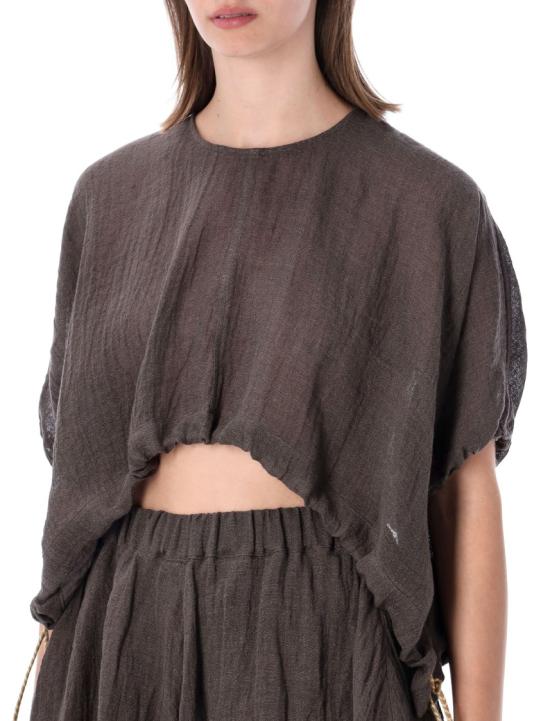 26SS 120 리노 반팔 티셔츠 33BLIW1PLE000G486700909 Brown - 120 LINO