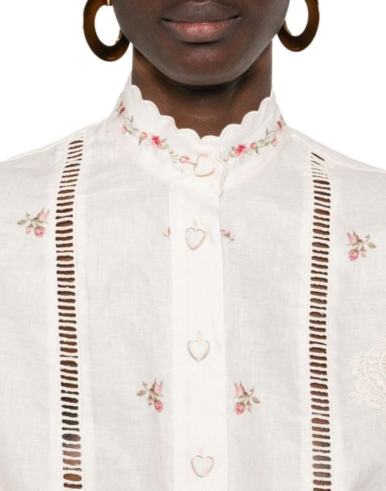 26SS 짐머만 블라우스 5378TRS264CPKR WHITE - ZIMMERMANN