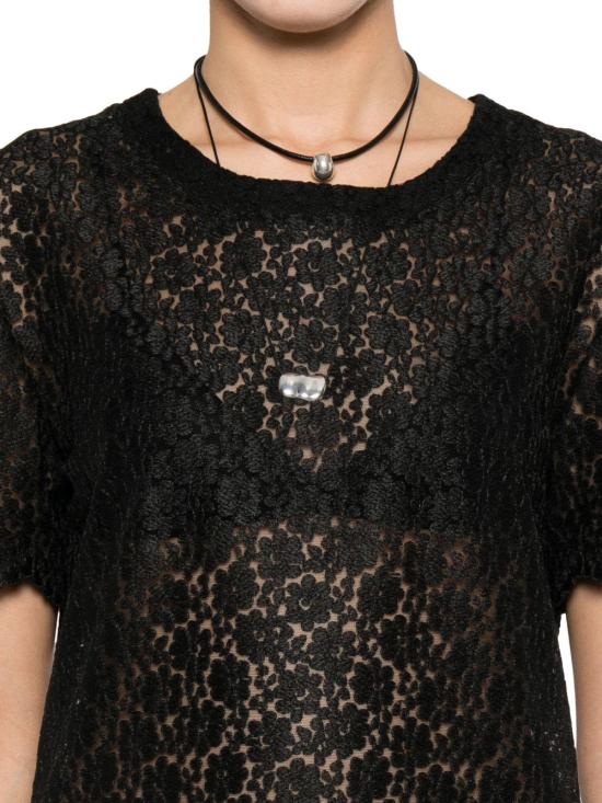26SS 에르마노 설비노 반팔 티셔츠 D482L338EQV95708 BLACK - ERMANNO SCERVINO