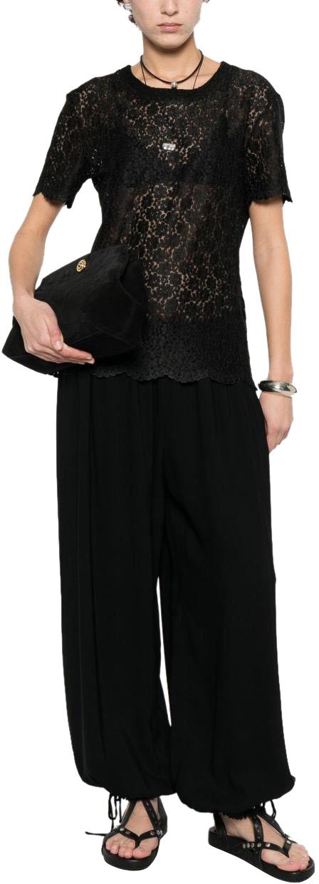 26SS 에르마노 설비노 반팔 티셔츠 D482L338EQV95708 BLACK - ERMANNO SCERVINO