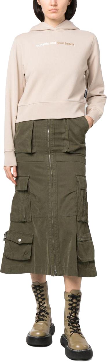  팜앤젤스 후드 티셔츠 PWBB069F23FLE0016101 BEIGE - PALM ANGELS
