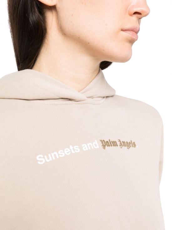  팜앤젤스 후드 티셔츠 PWBB069F23FLE0016101 BEIGE - PALM ANGELS