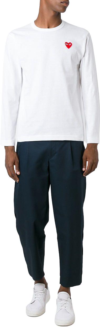 26SS 꼼데가르송 긴팔 티셔츠 AXT1182 WHITE - COMME DES GARCONS