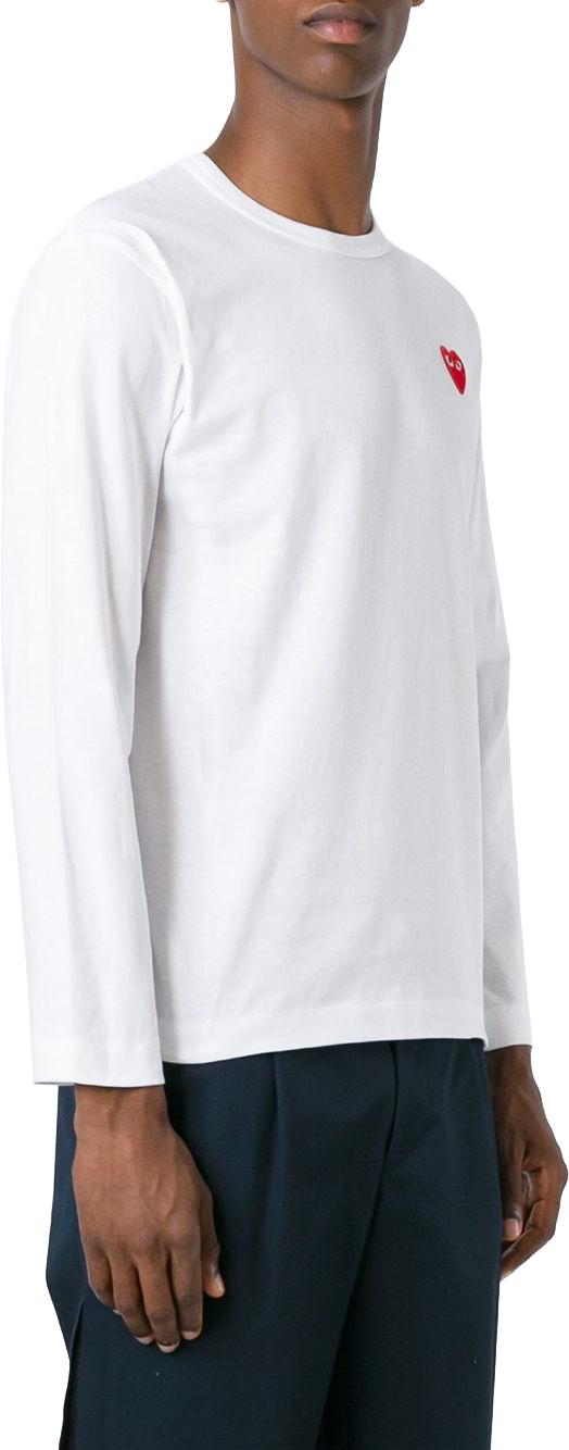 26SS 꼼데가르송 긴팔 티셔츠 AXT1182 WHITE - COMME DES GARCONS