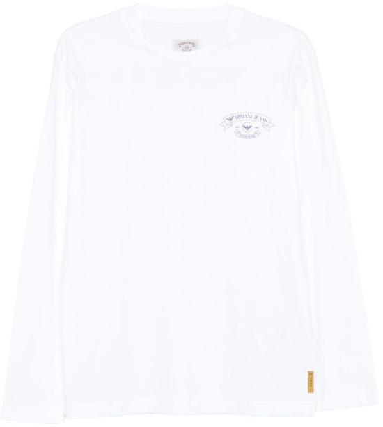 26SS 엠포리오 아르마니 긴팔 티셔츠 EM005927AF25885U0009 WHITE