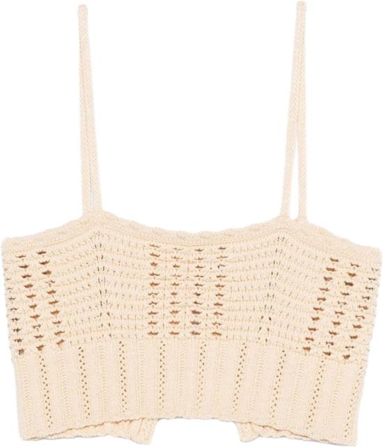 26SS 포르테포르테 민소매 티셔츠 14938MYKNITBUTTER WHITE
