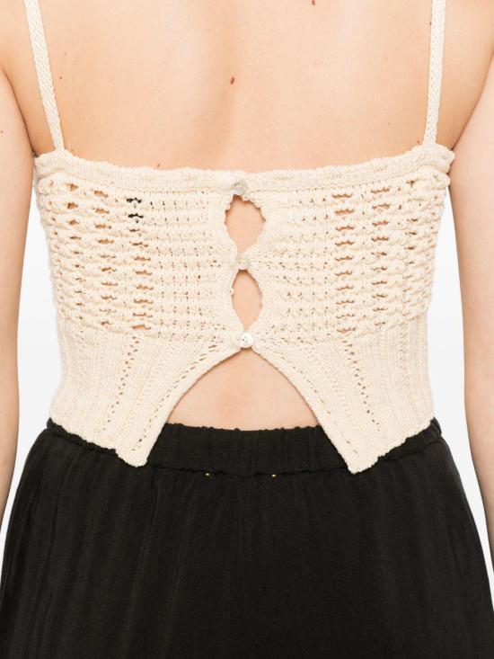 26SS 포르테포르테 민소매 티셔츠 14938MYKNITBUTTER WHITE - FORTE FORTE