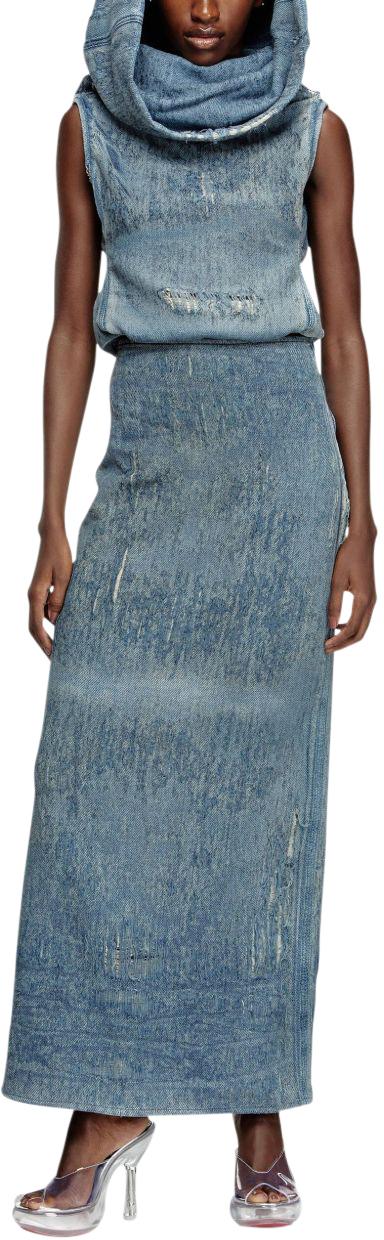 25SS 디젤 데님 스커트 A18934068RQ01 BLUE - DIESEL