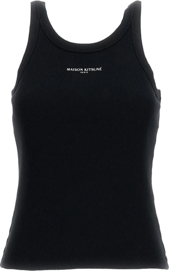 26SS 메종키츠네 민소매 티셔츠 QW00600KA0033P199 BLACK