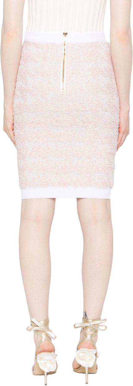 25FW 발망 미디 스커트 FF1LC016KI72OIN PINK - BALMAIN