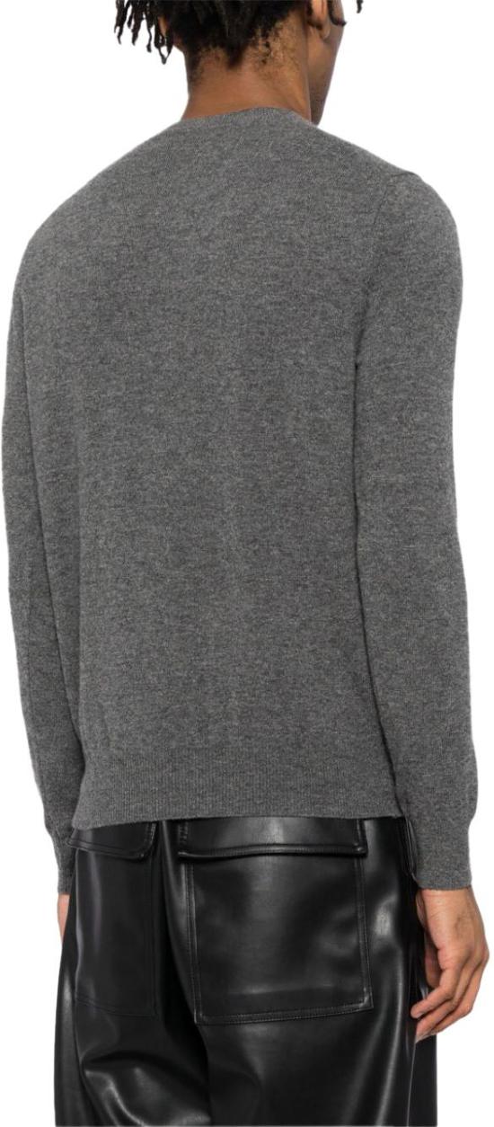 25FW 꼼데가르송 플레이 레드 하트 니트 가디건 AXN0073 GREY - COMME DES GARCONS