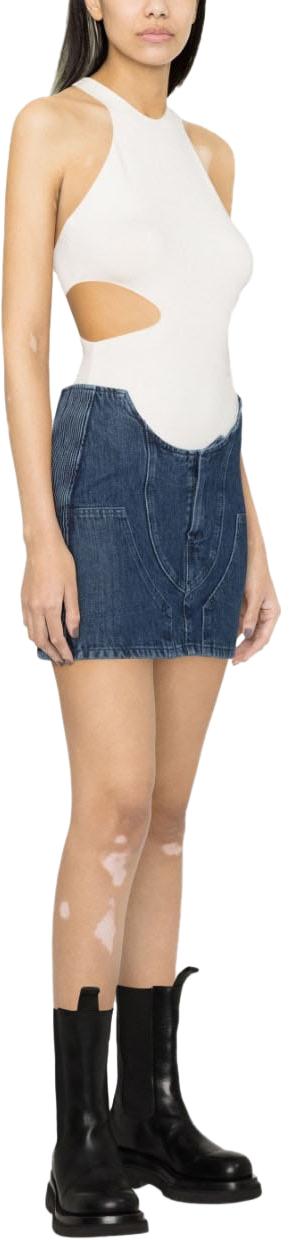  오프화이트 데님 스커트 OWYF019S23DEN0014500 BLUE - OFF WHITE