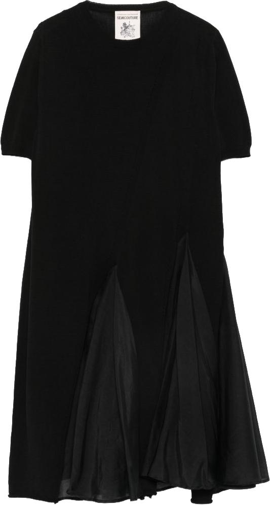 26SS 세미쿠튀르 미디 원피스 S6SA09Y690 BLACK