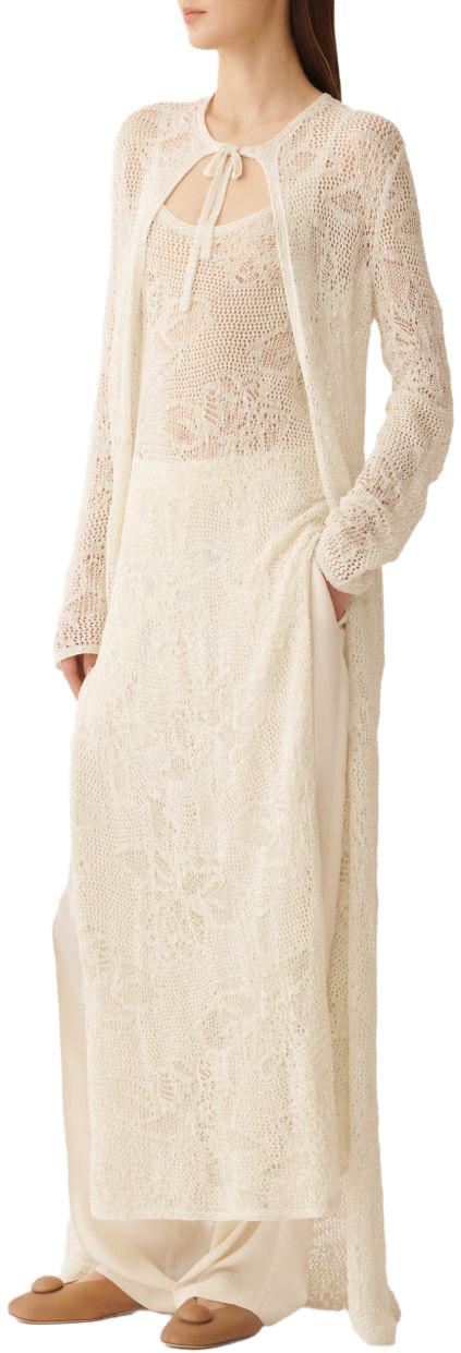 26SS 파비아나 필리피 마이크로 스팽글 란제리 탑 MAD276F648D8640150 WHITE - FABIANA FILIPPI