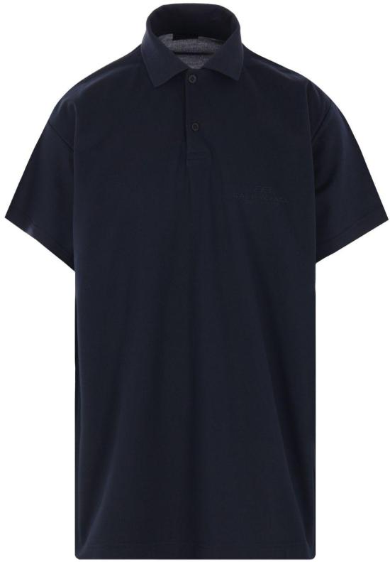 25SS 발렌시아가 코튼 폴로 티셔츠 813299TRVW48065 NAVY
